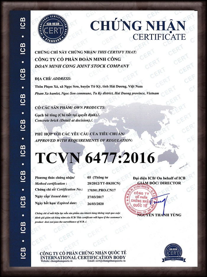 DmC đạt chứng nhận TCVN 6477:2016 DmC đạt chứng nhận TCVN 6477:2016